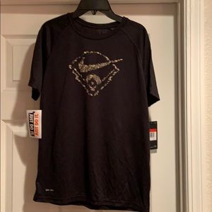 NWT Boys Black Nike Baseball Shirt